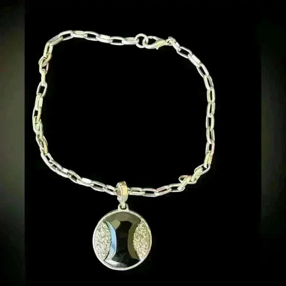 Fabrizio Giannone Black Onyx & Silver Necklace with Authenticity Card & Bag. - Picture 2 of 5